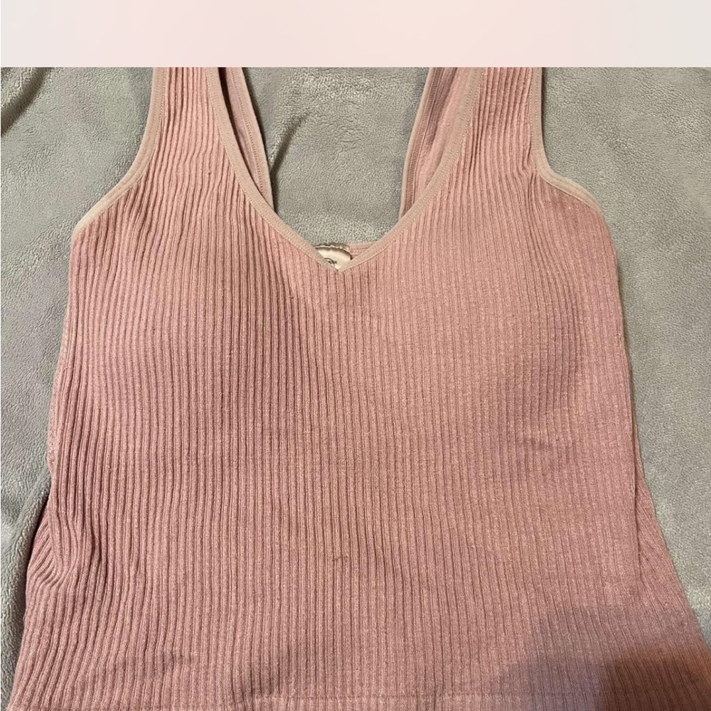 Soul Revival Dusty Pink Ribbed Tank Top